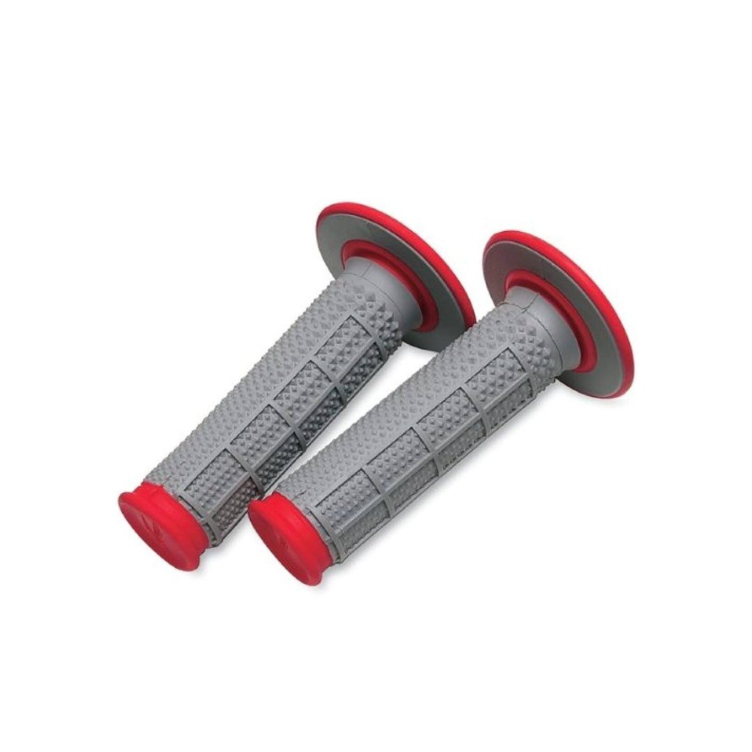 Renthal Dual Compound Tapered Half Waffle Grips - Red